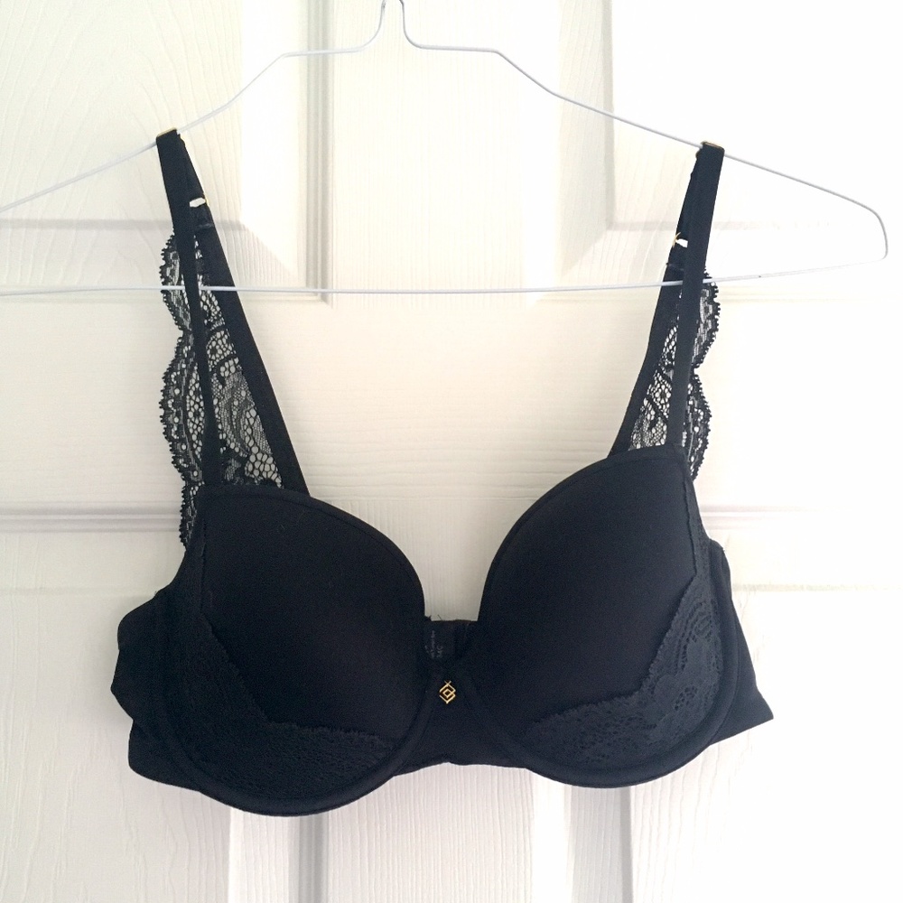 {ThirdLove} 24/7 Lace-Back T-Shirt Bra - Black 34C